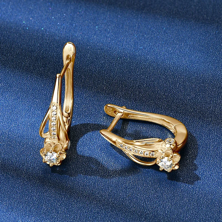 Sterling Silver Moissanite Hoop Earrings – Timeless Sparkle & Elegance