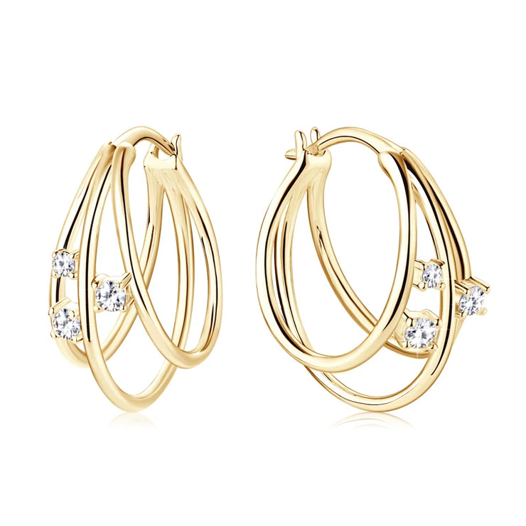 GRA Certified Moissanite Hoop Earrings