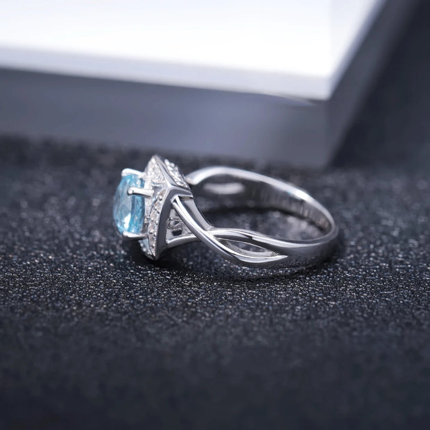 GEM'S BALLET 925 Sterling Silver Mystic Quartz Ring – A Romantic Touch