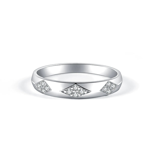 GEM'S BALLET 925 Sterling Silver Couple Ring Set Moissanite Ring Wedding Band Moissanite Matching Rings For Him For Her