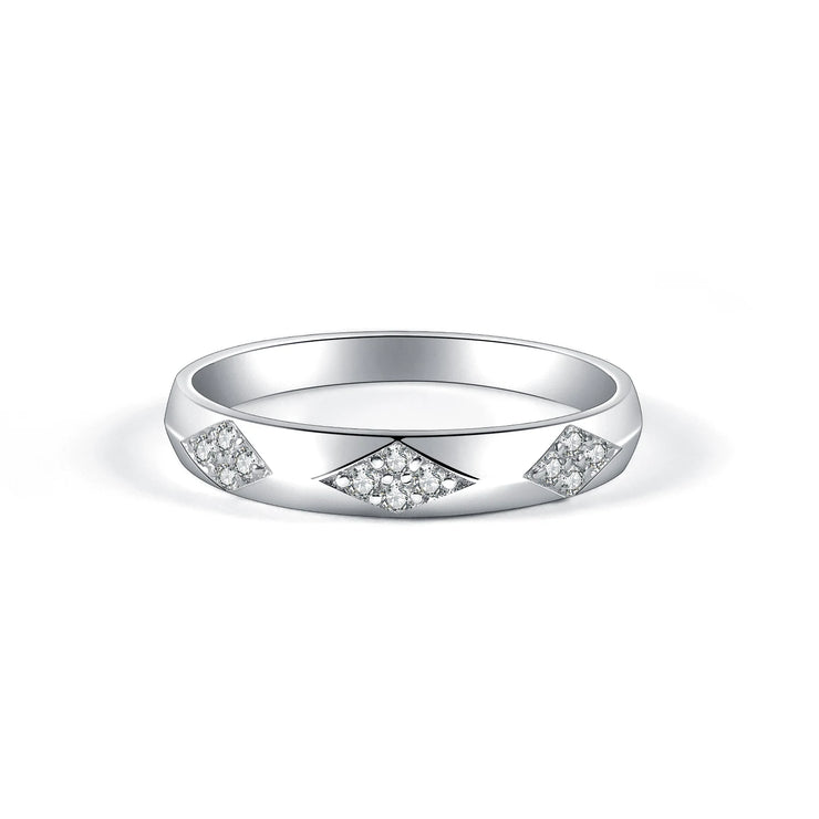 GEM'S BALLET 925 Sterling Silver Couple Ring Set Moissanite Ring Wedding Band Moissanite Matching Rings For Him For Her