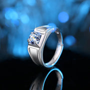 COSFIX 2023 Moissanite Diamond Rings For Couple 1ct Round Cut Women Moissanite Diamond Ring Wedding Moissanite Rings For Men