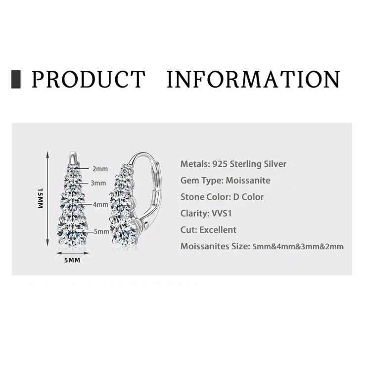 GRA Certified Moissanite Hoop Earrings – Timeless Sparkle
