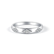 GEM'S BALLET 925 Sterling Silver Couple Ring Set Moissanite Ring Wedding Band Moissanite Matching Rings For Him For Her