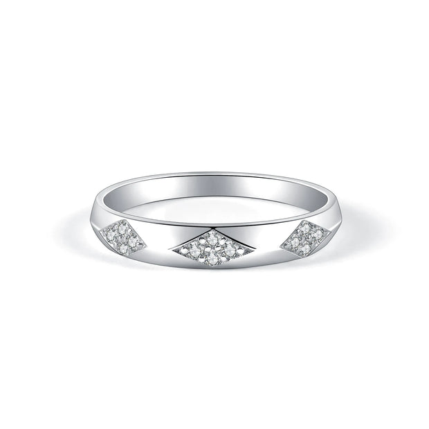 GEM'S BALLET 925 Sterling Silver Couple Ring Set Moissanite Ring Wedding Band Moissanite Matching Rings For Him For Her