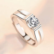 COSFIX 2023 Moissanite Diamond Rings For Couple 1ct Round Cut Women Moissanite Diamond Ring Wedding Moissanite Rings For Men