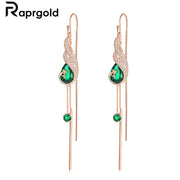 Lab Grown Emerald Drop Earrings