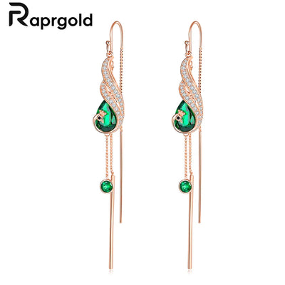 Lab Grown Emerald Drop Earrings
