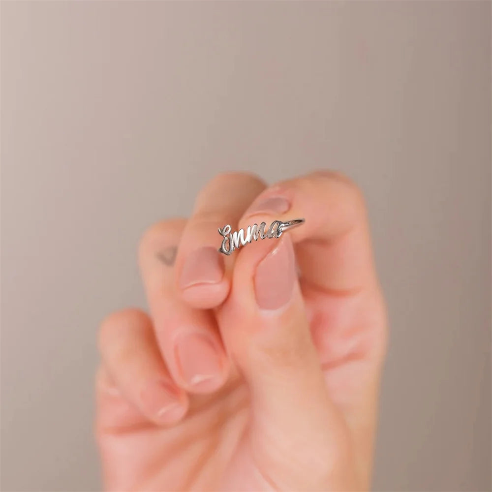 Personalized Custom Name Ring – Stainless Steel Jewelry