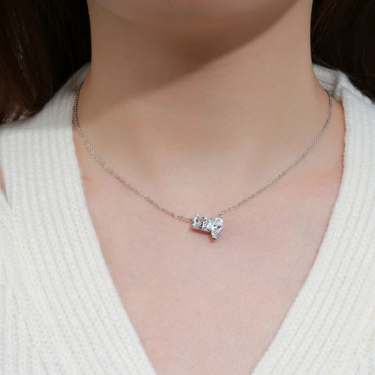GRA Certified Moissanite Geometric Pendant – Timeless Elegance