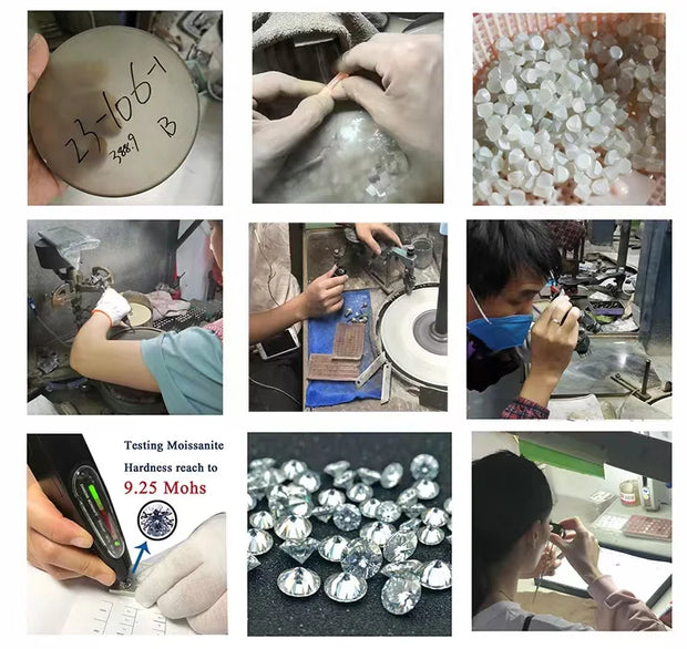 COSFIX 2023 Moissanite Diamond Rings For Couple 1ct Round Cut Women Moissanite Diamond Ring Wedding Moissanite Rings For Men