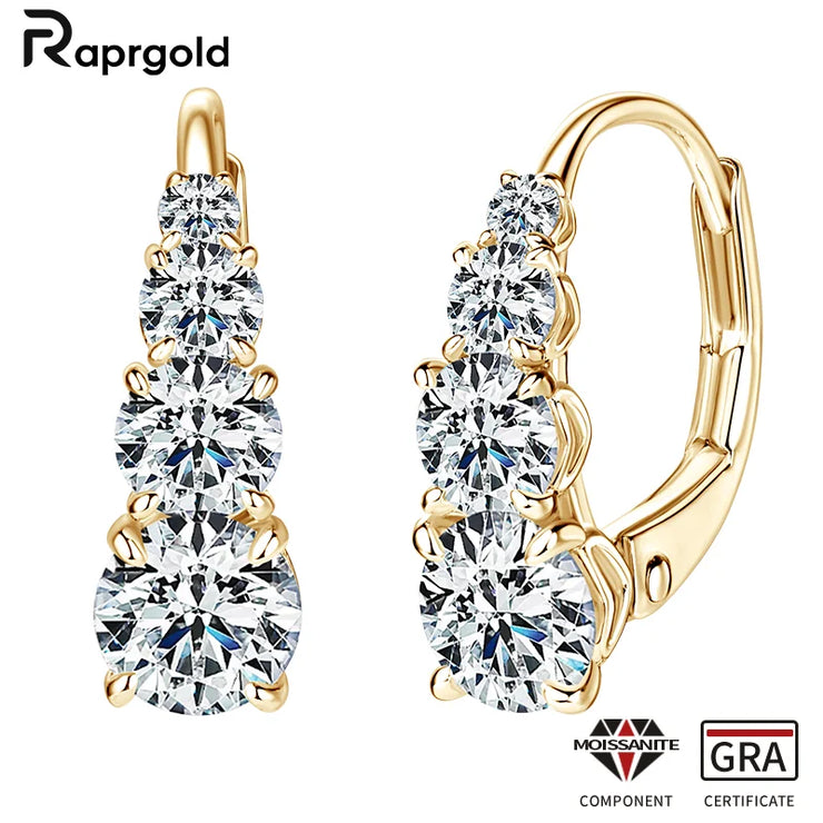 GRA Certified Moissanite Hoop Earrings – Timeless Sparkle