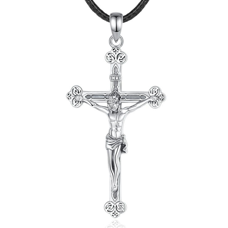 Eudora 925 Sterling Silver Jesus Pendant Necklace