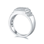 GEM'S BALLET Moissanite Men's Ice Out Ring – Bold & Sophisticated
