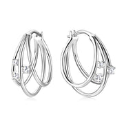 GRA Certified Moissanite Hoop Earrings