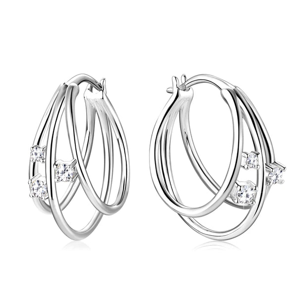 GRA Certified Moissanite Hoop Earrings