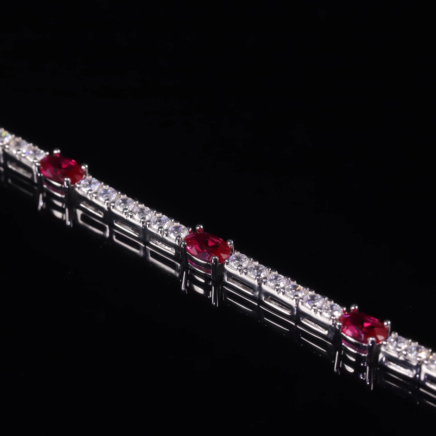 GEM'S BALLET Lab-Grown Ruby Tennis Bracelet – A Timeless Statement of Elegance